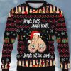 Men DJ Ugly Sweater | Fun Merry Christmas Printed Casual Crew Neck Sweatshirt Photo Color