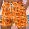 Men GYJ Bottoms | Geometric Line Print Track Shorts Orange