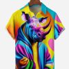 Men DJ Shirts | Rhino Short Sleeve Hawaiian Shirt Photo Color