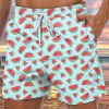 Men LJC Bottoms | Watermelon Print Track Shorts Photo Color