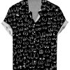 Men DJ Shirts | Breast Cancer Survivor Stick Figure Print Casual Short Sleeve Shirt