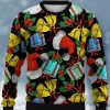 Men DJ Ugly Sweater | Christmas Gift Print Casual Crew Neck Sweatshirt Photo Color