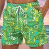 Men GYJ Bottoms | Men'S Geometric Print Casual Shorts Green