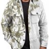 Men DJ Jacket | Vintage Embroidered Print Corduroy Two-Pocket Single-Breasted Jacket White