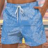 Men DJ Shorts | Hawaiian Botanical Print Two-Pocket Shorts Blue