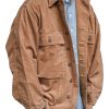 Men DJ Jacket | Lapel Double Pocket Corduroy Single-Breasted Casual Jacket Camel