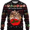 Men DJ Ugly Sweater | Christmas Cocks Gift Printed Casual Crew Neck Sweatshirt Photo Color