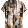 Men findercube Shirts | Men Random Tropical Print Shirt Photo Color