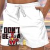 Men LJC Shorts | Rooster Lollipop Print Hawaiian Track Shorts White