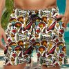 Men HWT Bottoms | Men'S Shorts Holiday Sexy Mushroom Print Beach Shorts