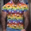 Men DJ T-Shirts | Men'S Lgbt Cock Pride Rainbow Wings Penis Funny Printing T-Shirt Photo Color