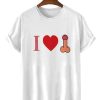 Men DJ T-Shirts | I Love Cock Printed Casual Round Neck Short-Sleeved T-Shirt