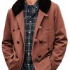 Men DJ Jacket | Vintage Lapel 4 Pocket Solid Color Coat Photo Color