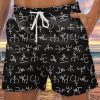 Men DJ Shorts | Funny Fart Stick Figure Print Pocket Shorts Black