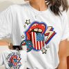 Women DJ | Independence Day Retro Party In The Usa Casual Print T-Shirt