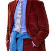 Men BXL Jacket | Men'S Solid Color Corduroy Multi-Pocket Casual Blazer Red