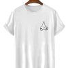 Men GYJ T-Shirts | Cherry Print Simple Casual Crew Neck T-Shirt White