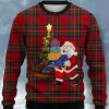 Men GYJ Ugly Sweater | Santa Claus Print Crewneck Sweatshirt Red