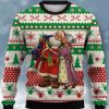 Men GYJ Ugly Sweater | Santa Couple Print Casual Crew Neck Sweatshirt Photo Color