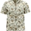 Men DJ Shirts | Vintage Botanical Print Casual Short-Sleeved Shirt Photo Color