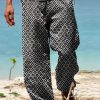 Men DJ Bottoms | Vintage Argyle Print Relaxed Pocket Pants Photo Color